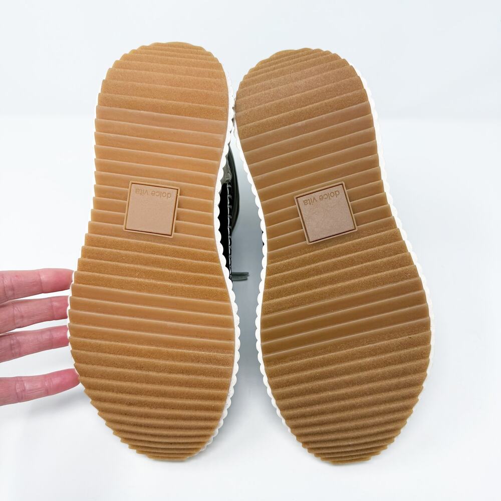 NWOB Dolce Vita Olive Green and Cream Chunky Sneaker Boots Women's US Size 7 - Picture 7 of 8